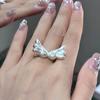 Korean Fashion Cute Shining Crystal Star Wings Open Rings For Women Girl Y2K Gothic Creative Charm Jewelry Accessories