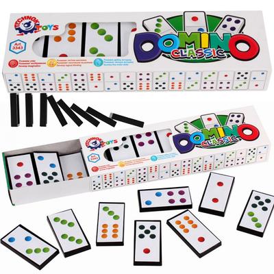 Domino Board Game Dexterity Puzzle Counting Colorful Set 3343
