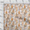 oneOone Cotton Flex Dark Peach Fabric Beach Boat Sewing Fabric By The Yard Printed Diy Clothing Sewing Supplies 40 Inch