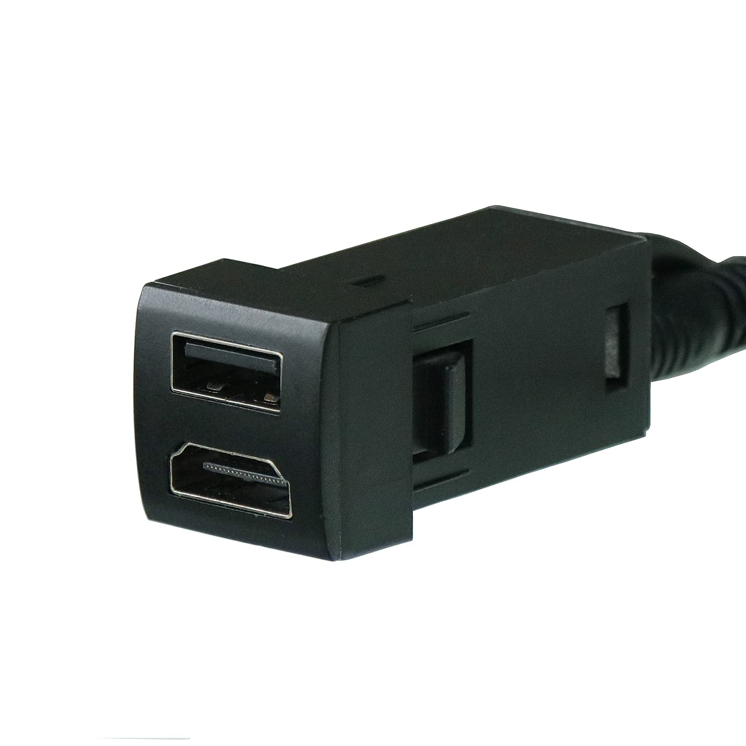 

USB Input Port HDMI Input Port Audio Relay Audio Parts Spare Switch Hole Transforms into Input Terminal for Vehicles x & USB/HDMI Toyota/Daihatsu чёрный
