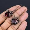 Garnet Jewelry, 999 Copper Wire Wrapped Earrings, Handmade Gemstone Jewelry Earrings For Memorial Day