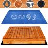 Bac à sable - SPRINGOS - 150 x 150 cm - Bois imprégné - Bancs pliables - Couvercle de protection