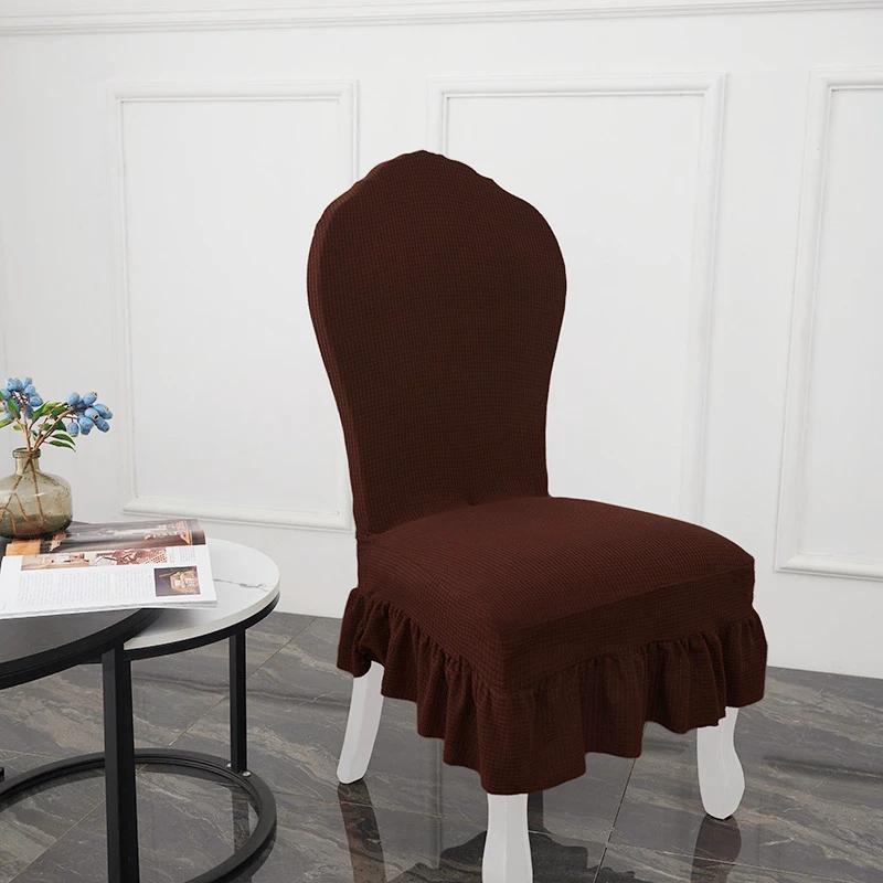 Skirt European-style Chair Cover Thickened Dining Table and Chair Cover Elastic Skirt Hotel Restaurant Chair Protective Cover