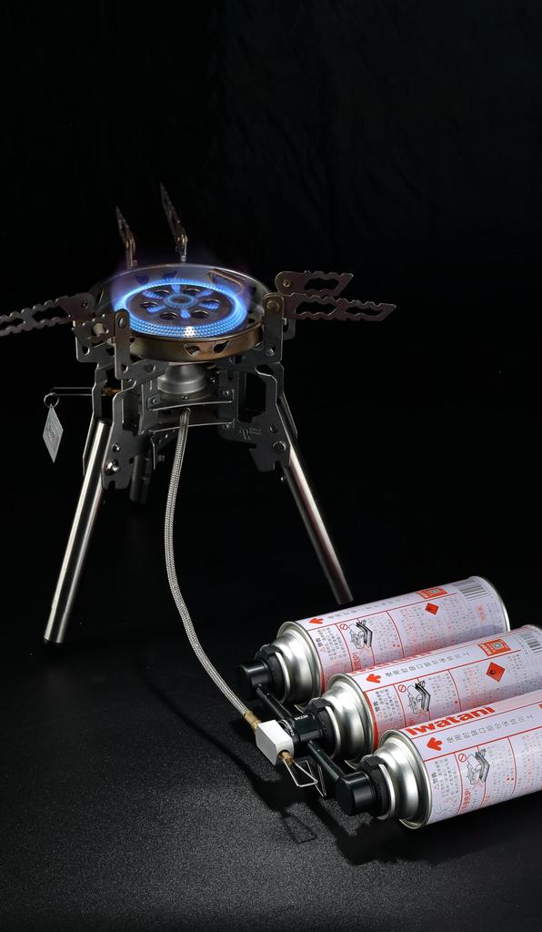 STAZIONE DI SERVIZIO GAS CAMPING MOON CB Tipo Stand di Sicurezza Unità Gas Collegabile in 3 Pezzi BKZ30 (Nero)