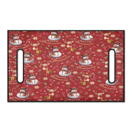 Christmas Golf Cart Seat Cover Santa Snowflake Snowman Cart Seat Towel Blanket for 2-Seat Club Car Washable Golf Cart Accessory