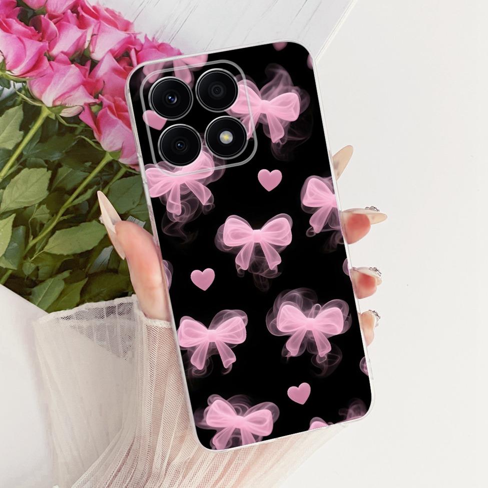 For Honor X8a 4G Case Transparent Cute Cat Fashion Butterfly Funny Painted Casing CRT-LX1 CRT-LX2 CRT-LX3