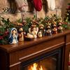 Christmas Nativity Bead Kit 3D Craft for Decoration, DIY Beaded Scene Beading Set Figurine Adults Family, Holiday Home Ornament Making
