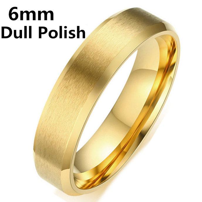4-8mm Bright and Dull Polish Silver Stainless Steel For Men and Women Couple Ring