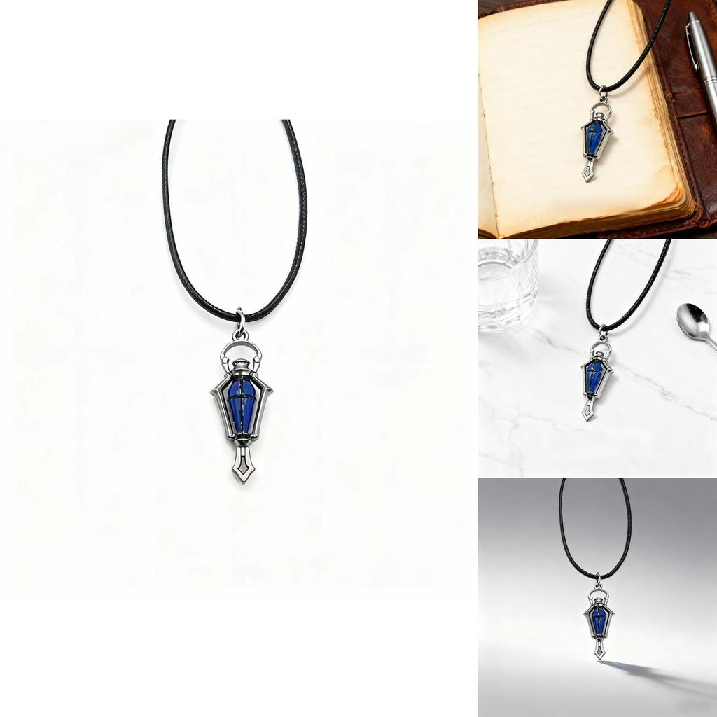 Lantern Cartoon Pendant Necklace For Men Women With Zinc Alloy Craftsmanship