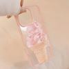 Sweet Three-dimensional for IPhone15 for Apple 16promax Mobile Phone Case for 14 Pink Ice Cream 13 Anti-fall 17 Soft