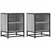 VidaXL Tables de chevet 2 pcs sonoma gris bois d'ingénierie et métal, table d'appoint, armoire de lit, table d'appoint pour 848706
