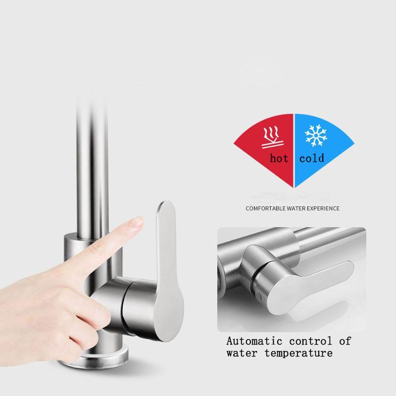 2pcs Household Hot Cold Rotating Vegetable Washing Sink Kitchen Faucet Splash-proof Sink Faucet Washing Dishes Kitchen Faucet