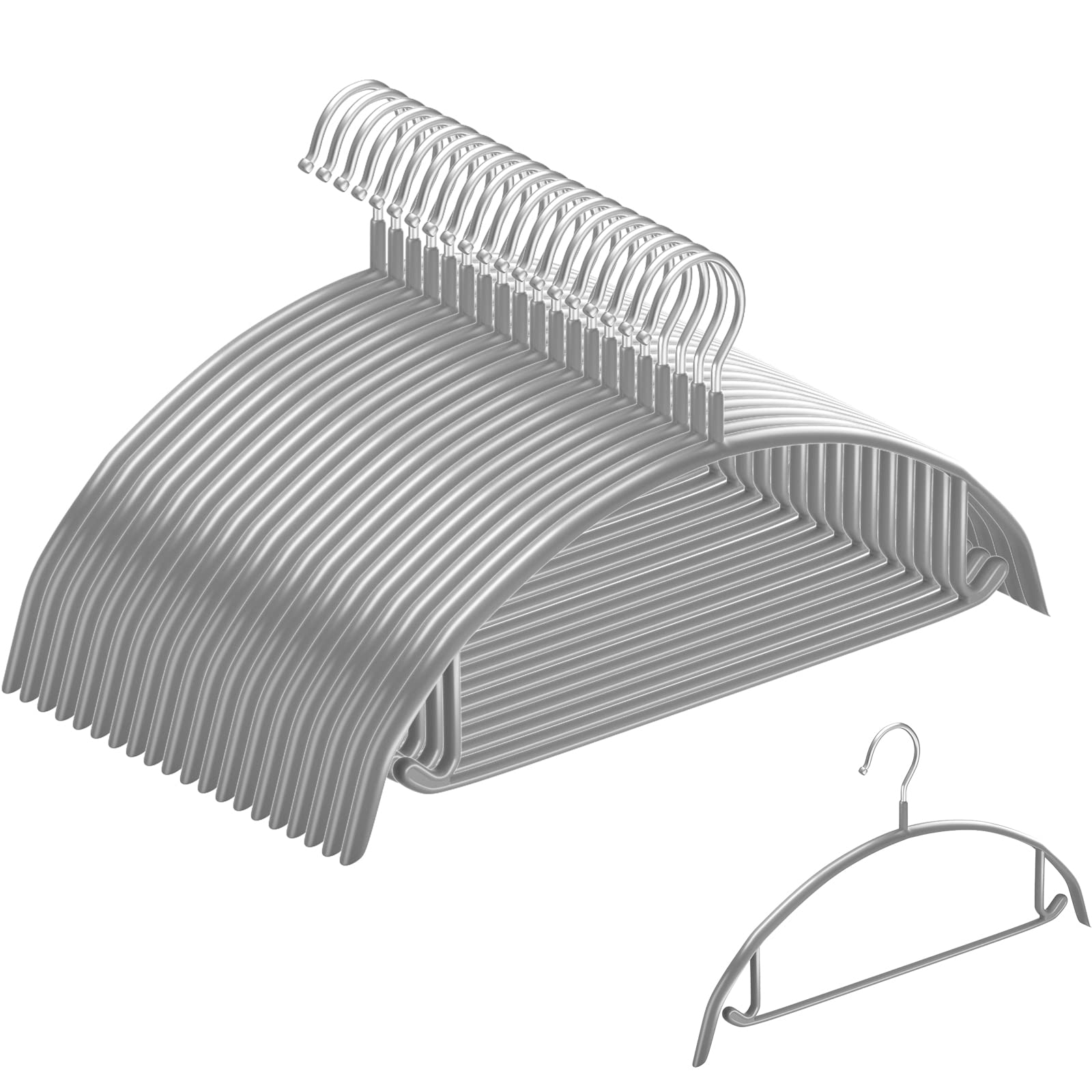 MIGABER Hanger Prevents Clothes from Losing Laundry Storage Leaves No Prevents Clothes from Suit Pants Prevents Clothes from Losing Suitable for Wet серый