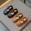 Black School Girl Leather Shoes New Solid Color Autumn Versatile Kids Mary Jane Shoes Fashion Non-slip Children Princess Shoes