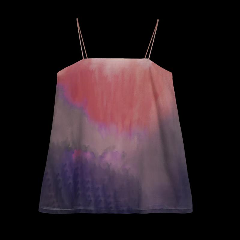 HECO Women's New Chinese Style Watercolor Cami Top