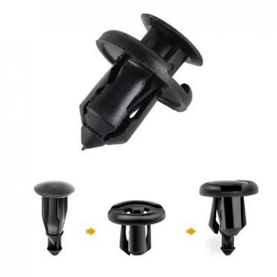 100pc 10mm Black Plastic Bumper Hood Fender Clips Rivet Fastener For Honda Pilot