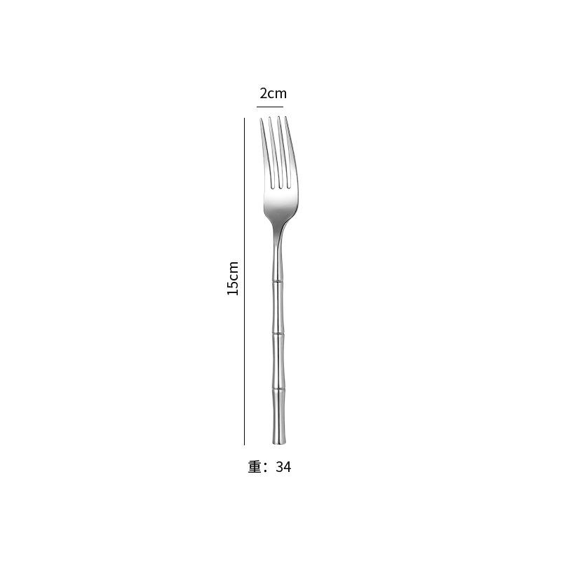 

Набор утолщенных столовых приборов из нержавеющей стали 304 с рукояткой из искусственного бамбука, нож для стейка, столовые приборы в западном стиле, вилка, ложка, набор столовых приборов