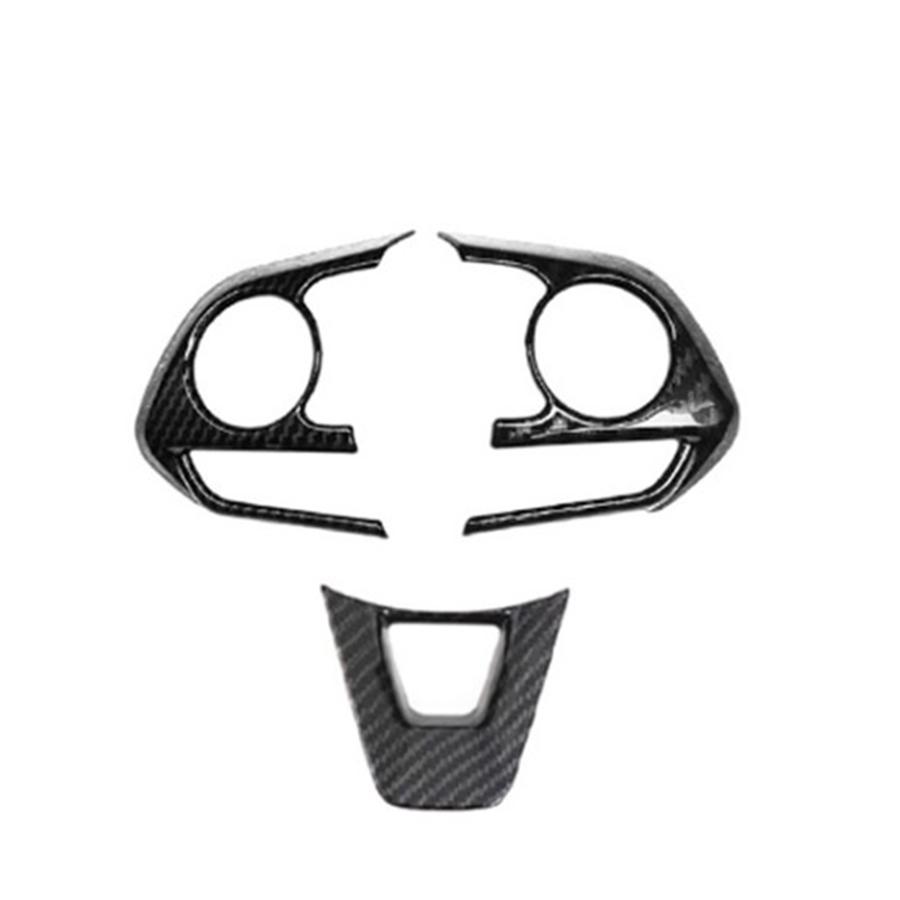 For Toyota RAV4 2019-2021 Carbon Fiber Style Steering Wheel Switch Trims Accesso