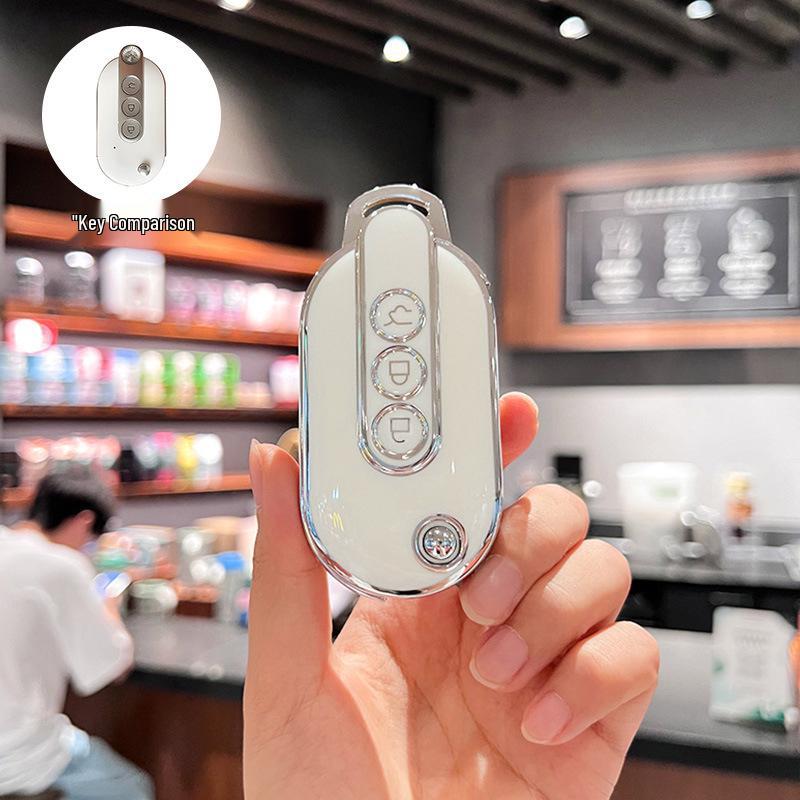 Wuling Hongguang MiniEV Macaron Gameboy Key Cover - Clear Sky Design