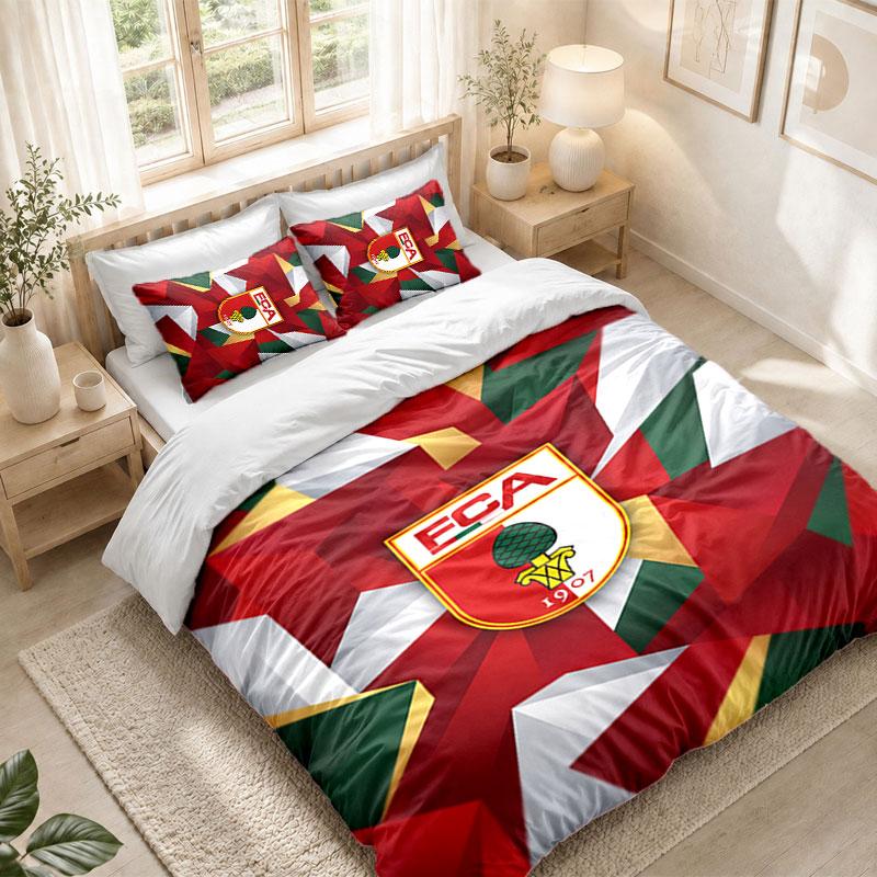 Bedding Set 1 Duvet Cover 2 Pillowcases FC Augsburg FC Print Bedroom Home Decoration