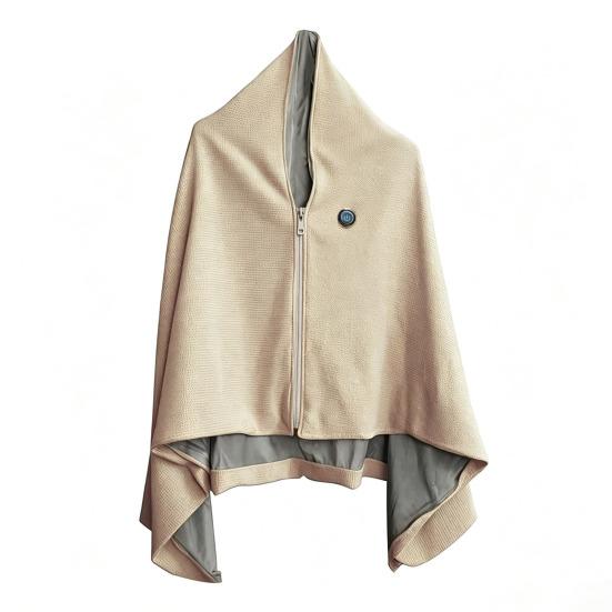 Portable Warming Cape for Travel Graphene Heated Shawl Wrap USB Rechargeable Cordless Blanket