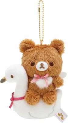 San-X Rilakkuma [Swan and Golden Flower] Hanging Plush Toys Chai-Roi Koguma and Swan-san MF86601