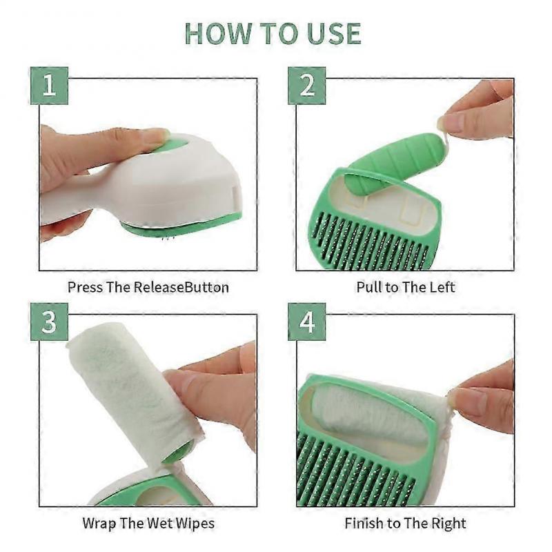 2PCS Pet Grooming Brushes Set, Cat Grooming Supplies, Indoor Dog Cat Massage Double Sided Comb 2 In 1 Pet Brushes Accessories for Home(White)