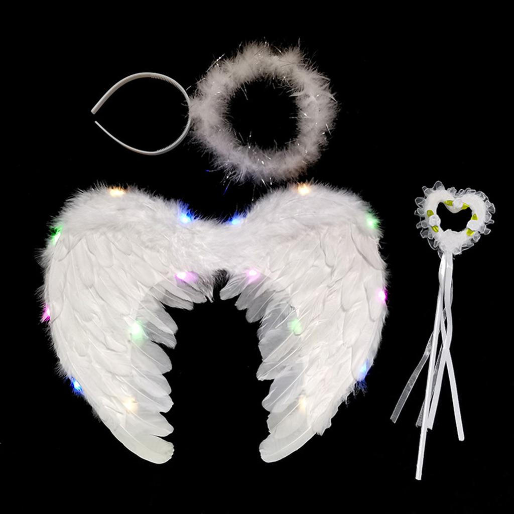 Angel Costume Wing with Straps Halloween Accessory 45x35cm