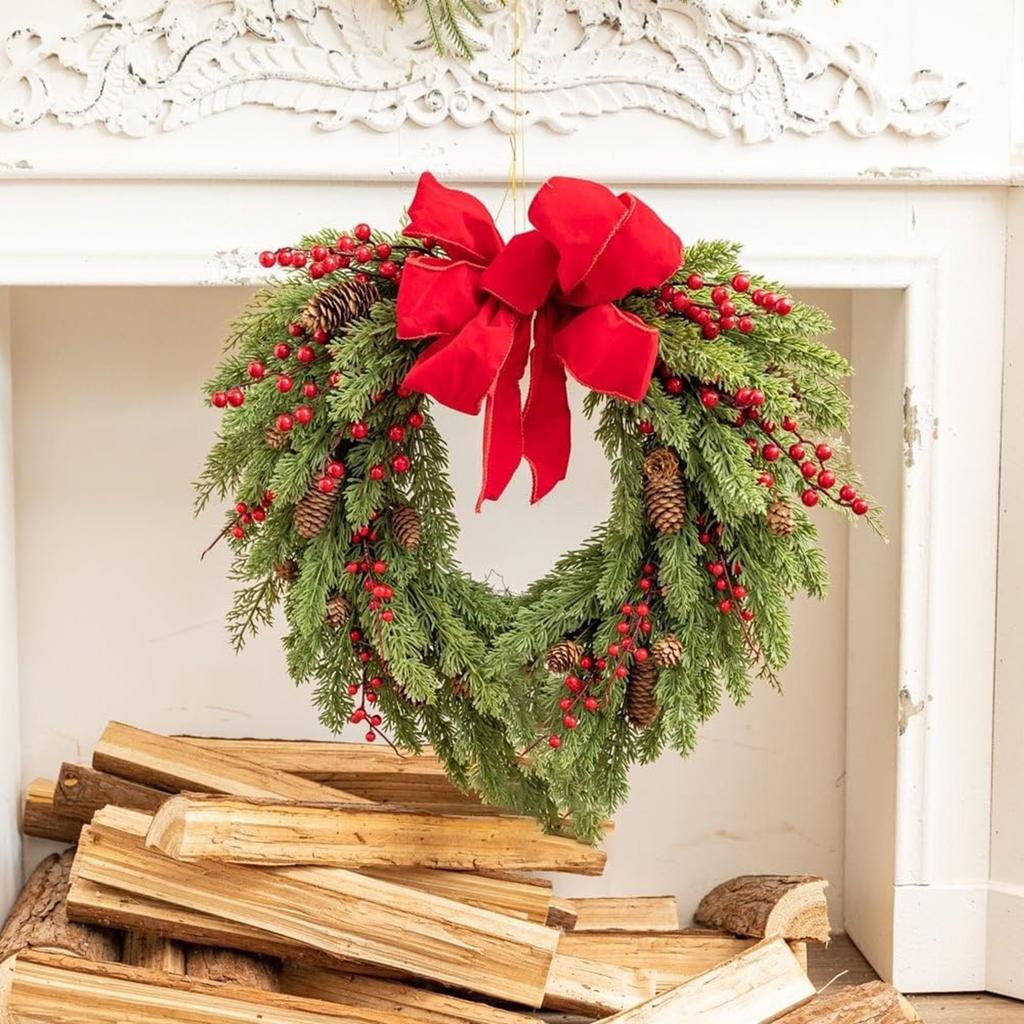Weihnachtskranz, Winterkranz-Girlande, Wandbehang Künstlicher Kranz, Haustürkranz Weihnachtskranz Für Innen Außen