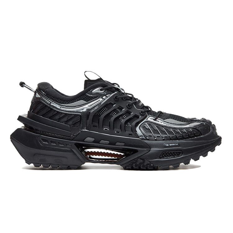 Li Ning Xuan Kong Fabric Synthetic Leather TPU Reflective Trend Shock Absorption Non-Slip Wear-Resistant Support Low-Top Sports Casual Shoes AGLR052-3