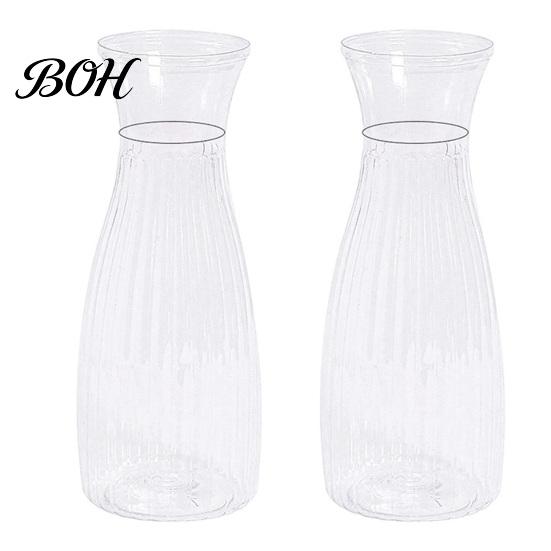 Trendy Flower Container Clear Bud Vase, Plastic Transparent Modern Plant Table Centerpiece Vase for Home Party Wedding Decor Lightweight
