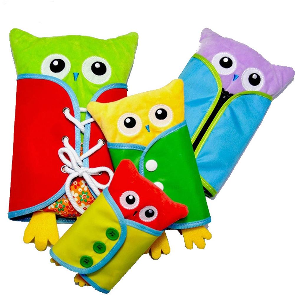 4 Piece Set Creative Owl Clothing Toys Puzzles Early Education Toy Owl set of 4