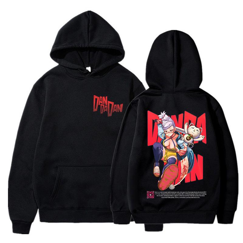 Anime DANDADAN Hoodies Manga Ayase Momo Okarun Hoodie Herren Damen Lässiger Hoodie Mode Streetwear Dan Da Dan Kapuzensweatshirts