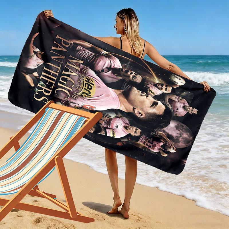Penrith Panthers Charge Print Beach Towel, Large Soft Quick Dry Towel for Beach Camping Swimming