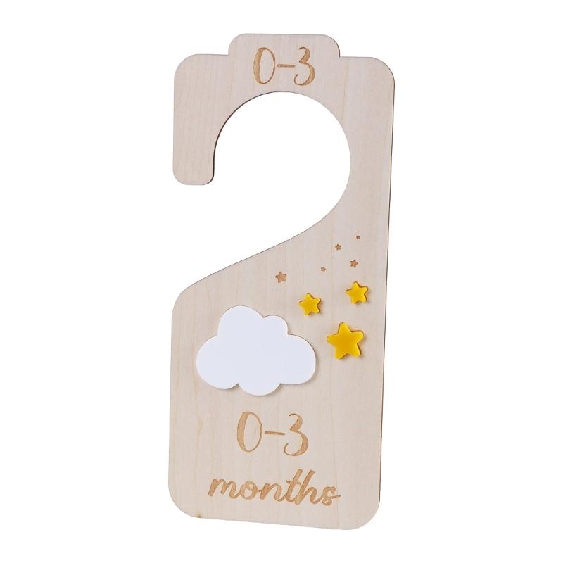 Set of 7 Wood Baby Wardrobe Closet Dividers Nursery Clothing Organizers Infant Clothes Size Organization Partition