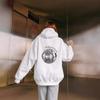 2024 Women's European Size Ribbed Drop Shoulder Embroidered Diskokugel Hoodie Sweater.