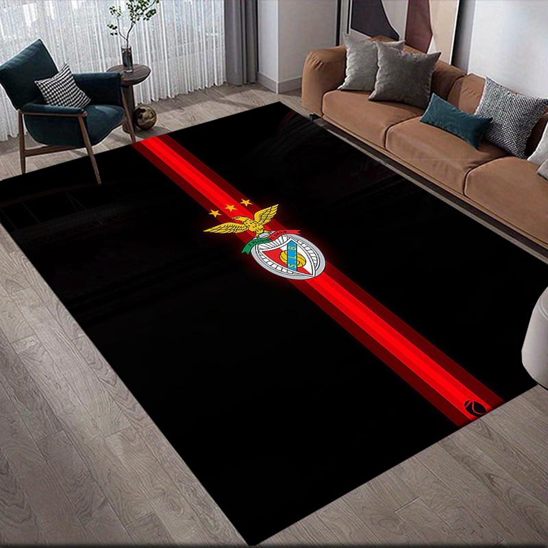 Sport Lisboa e Benfica2 Flannel Pattern Square Carpet,Area Rug,Carpet Rug for Living Room Bedroom Sofa Playroom Decor,Non-slip Floor Mat