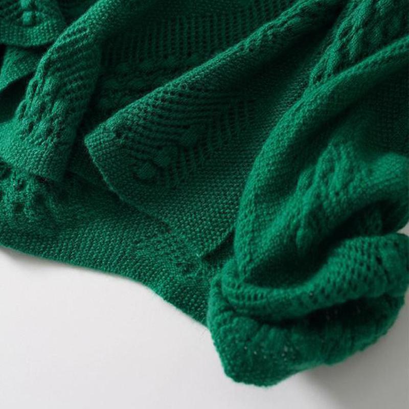 Plus Size Autumn Winter Women Long Sleeve Loose Solid Color Sweater Hollow Out Oversized Pullover Casual Knitted Tops