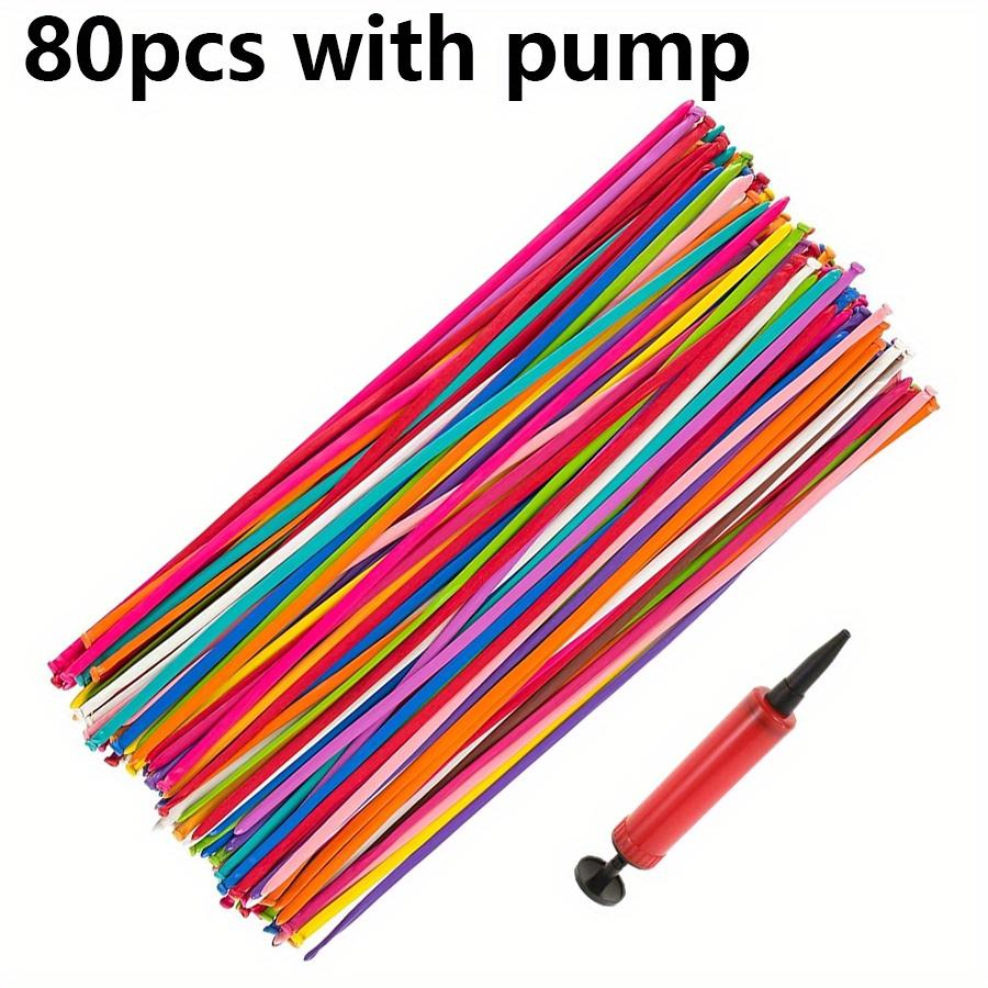 40/80/120pcs Long Balloons Wiht Pump Twisting Balloon Thickening Modeling Long Magic Balloons for Animal Model Weddings JXB