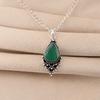 Green Onyx Gemstone 925 Sterling Silver Designer Jewelry Pendant 1.5" For Wedding Gift PP-70-19