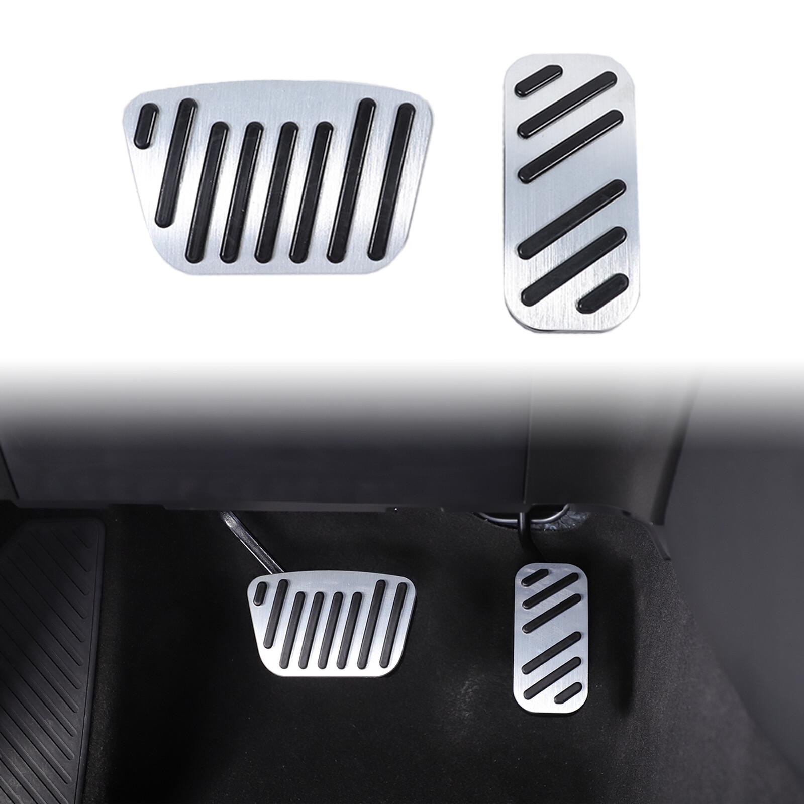 Silver Footrest Gas Brake Pedal Trim Cover For Toyota Land Cruiser LC250 24+