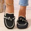 Damen flache Schuhe 2026 Neue gestrickte atmungsaktive Schuhe Damen große Größen Leichte Loafer rutschfest Casual
