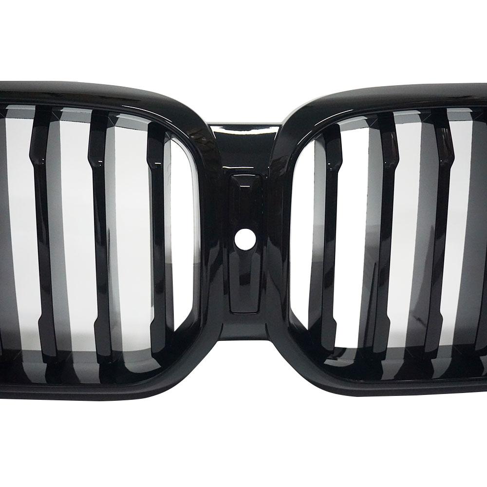 Single Line ABS Front Hood Kidney Grill Gloss Black Racing Grills For BMW X3 X4 G01 G02 LCI 2022+ Car Styling Replacement