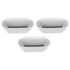 3PCS Hanging Flower Pots Railing Fence Planter Holder with Drainage Holes for Balcony Window Country Style White