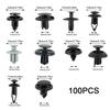 100Pcs Car Trim Clips Rivet Door Panel Retainer Fastener Mud Flaps Push Set