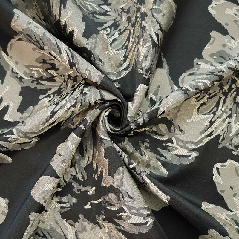 Distinctive Classic Retro Large Flowers Draped Women's Dress Comfortable Fabric Spring and Fall Fashion Jacket Bouquet Decorative Fabrics