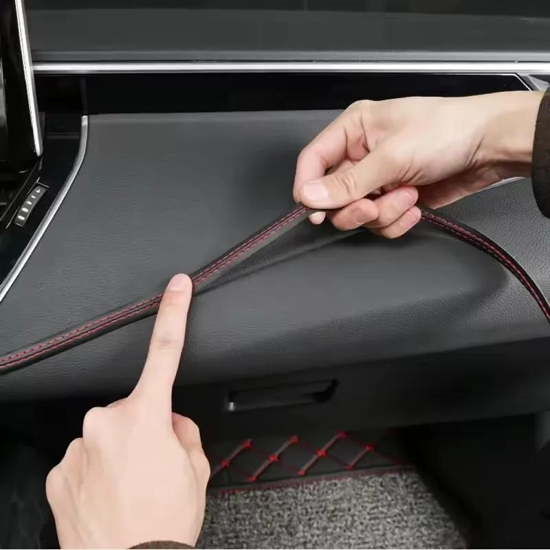 1/2M Car Pu Leather Trim Strip Multi Color DIY Braid Decor Line Strip Door Dashboard Sticker Universal Car Interior Accessories