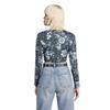 Adidas Womens/Ladies Floral Cropped Slim Long-Sleeved Blouse