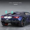 1/24 Lamborghini Revuelto Alloy Sports Car Model Diecast Metal Toy Racing Super Car Vehicles Model Sound and Light Simulation Childrens Gift