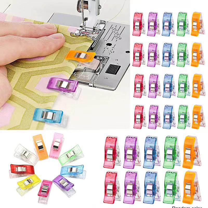 22pcs of Colorful Edge-Binding Clips Strong Patchwork Clips for Sewing Plastic Ax Clips As a Substitute for Pearls